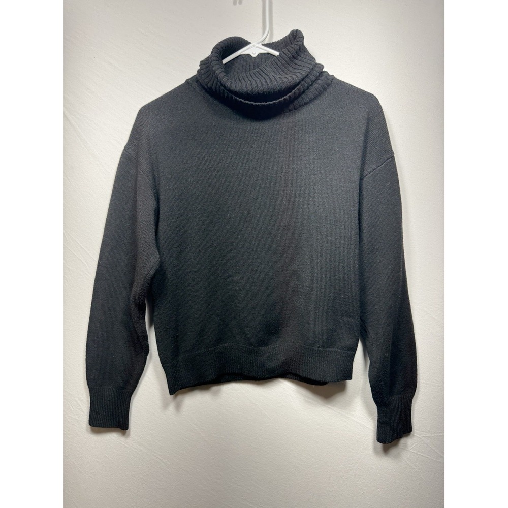 Lulus Amazing Memories Black Turtleneck Pullover Sweater SW2244B1 Womens Small